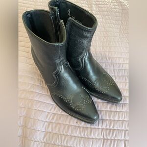 Abilene Boot Co, Black Leather Western Boots Size 11